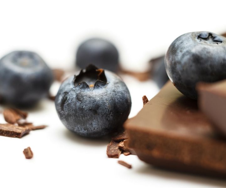 Blueberries and chocolate